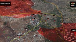 Bản đồ chiến sự Nam Aleppo ngày 25.08.2016