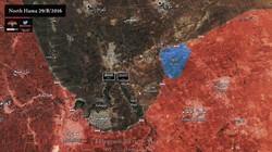 Bản đồ tình hình chiến sự phía Bắc tỉnh Hama