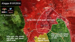 Bản đồ tình hình chiến sự thành phố Aleppo