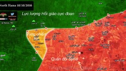 Bản đồ chiến sự tỉnh Hama.