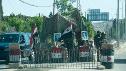 Một trạm kiểm soát của quân đội Syria