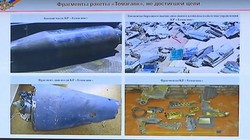 Các mảnh vỡ tên lửa ở Syria - ảnh minh họa Bộ quốc phòng Nga