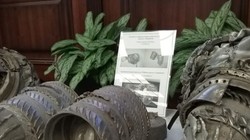 Ạnh động cơ tên lửa Mỹ bị bắn hạ ở Syria - ảnh Bộ quốc phòng Nga