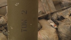 Kho tên lửa TOW-2 ở Rastan, phía bắc tình Homs. Ảnh video Ruptly