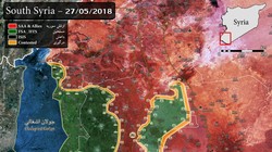 Tình hinh phân bổ lực lượng trong khu vực tỉnh Daraa và Al-Quneitra. Bản đồ South Front