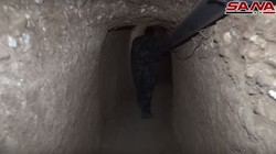 Đường hầm của lực lượng Hồi gióa cực đoan ở quận Yalda, ngoại ô Damascus. Ảnh minh họa Masdar News