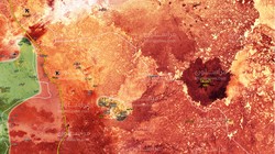 Vùng đất Suwayda, nơi nhóm IS co cụm lại sau khi thất bại ở ngoại ô Damascus. Anh minh họa Muraselon