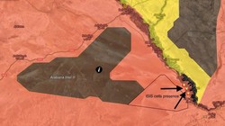 Các mũi tiến công của IS đánh vào thành phố Abukamal. Ảnh South Front 