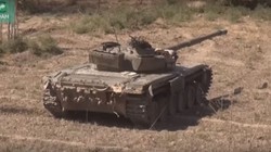 Xe tăng quân đội Syria trên chiến tuyến bảo vệ Abukamal. Ảnh minh họa video FAN