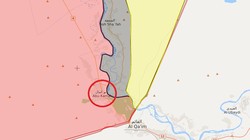 Vị trí thành phố Abukamal, nơi diễn ra cuộc tấn công