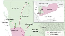 Bản đồ chiến dịch tấn công của liên minh quân sự do Ả rập Xê út dẫn đầu. Ảnh South Front