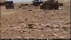 Các đơn vị vũ trang Sweida tiêu diệt các phương tiện cơ giới của IS trên chiến trường sa mạc. Ảnh minh họa Video