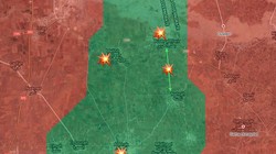 Các khu vực do lực lượng Tiger quân đội Syria pháo kích cắt đường tiếp vận ở Daraa. Ảnh South Front