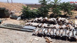 Quân đội Syria thu giữ vũ khí nhập lậu cho khủng bố từ nước ngoài. Ảnh SANA