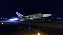 Máy bay ném bom Su-24 Nga xuất kích tấn công lực lượng Hồi giáo cực đoan ở Daraa. Ảnh minh họa Masdar News