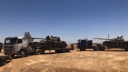 Những xe tăng bị quân đội Syria thu giữ trong thị trấn Lajat, Daraa. Ảnh minh họa của South Front