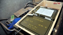 Vũ khí trang thiết bị thu giữ trên vùng nông thôn đông bắc tỉnh Daraa