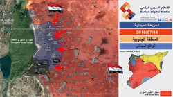 Chiến trường Daraa ngày 14,07.2018 theo Syria Digital Međia