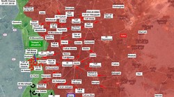 Các mũi tiến công của quân đội Syria và IS trên chiến trường tỉnh Al-Quneitra. Ảnh South Front