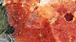 Toàn cảnh chiến trường Daraa tính đến ngày 23.07.2018 theo Muraselon