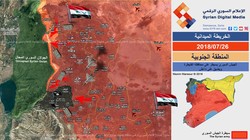 Toàn cảnh chiến trường Daraa, khu vực IS ngày 26.07.2018 theo Syrian Media 