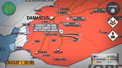 Lực lượng IS tấn công căn cứ sân bay Sweida. Ảnh minh họa video South Front