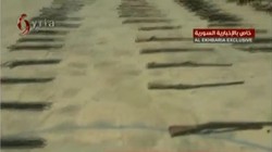 Quân đội Syria thu giữ kho vũ khí lớn ở Rastan thuộc tỉnh Homs. Ảnh minh họa video