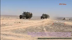 Các đơn vị quân đội Syria tiếp tục tiếp cận tuyến bao vây IS trên hoang mạc Sweida. Ảnh minh họa video R&U