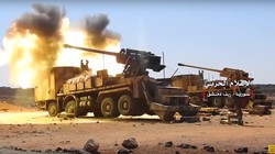 Pháo binh quân đội Syria dội bão lửa ở Sweida. Ảnh minh họa Masdar News