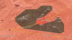 bản đồ chiến dịch tấn công giải phóng vùng sa mạc Homs - DeirEzzor