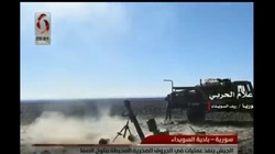 Các đơn vị quân đội Syria tấn công trên chiến trường Sweida. Ảnh minh họa video 
syria alikhbaria