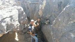 Binh sĩ quân đội Syria trên chiến trường Al-Safa. Sweida