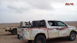 Xe cơ giới của IS bị quân đội Syria tấn công. Ảnh: South Front.