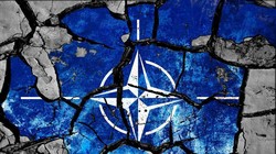 Biểu tượng NATO trong cuộc diễn tập Trident Juncture”. Ảnh Rusvesna