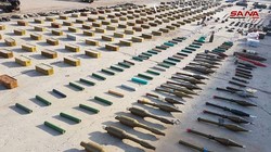  Vũ khí thu được trên địa phận tỉnh Homs. Ảnh SANA