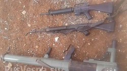 Vũ khí Mỹ bị thu giữ ở Al-Safa, tỉnh Sweida. Ảnh Rusvesna