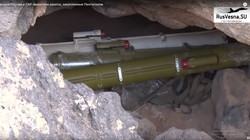 Quân đội Syria thu giữ vũ khí của IS ở al-Safa. Ảnh minh họa video Rusvesna