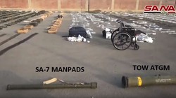 Kho vũ khí bí mật bị phát hiện tại phía nam Syria. Ảnh: SANA.