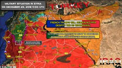 Tình hình chiến sự Syria tính đến ngày 23.12.2018. Ảnh South Front