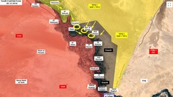 Các mũi tấn công của lực lượng dân quân SDF trên chiến trường thung lũng Euphrates. Ảnh minh họa: South Front.