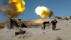 Pháo binh quân đội Syria bã đạn vào chiến tuyến lực lượng Hồi giáo cực đoan. Ảnh minh hoạc South Front