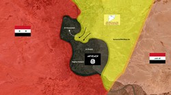 Phân bổ lực lượng trên chiến trường bờ đông sông Euphrates tính đến ngày 23.01.2019. Ảnh minh họa: South Front.