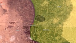 600 m2 cuối cùng của IS trên chiến trường thung lũng Euphrates, tỉnh Deir Ezzor. Ảnh: South Front.