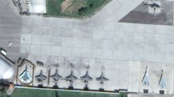 Máy bay tiêm kich tàng hình Su-57 trên sân bay Khmeimim.