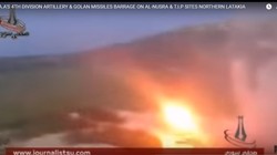 Pháo binh - tên lửa sư đoàn cơ giới số 4 tập kích hỏa lực ở Latakia.