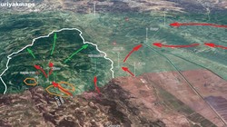 Kế hoạch tiến công của sư đoàn cơ giới số 4 Quân đội Syria trên chiến trường đông bắc Lattakia. Ảnh minh họa South Front