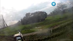 Phân đội trinh sát đặc nhiệm Nga trên chiến trường Seversk. Ảnh RusVesna