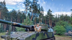 Pháo tự hành M109 quân đội Ukraine. Ảnh nhóm tiểu đoàn Azov-Dnipro