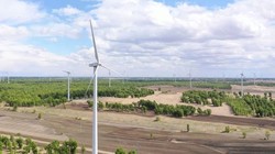 Một trang trại điện gió Trung Quốc. Ảnh SCMP.