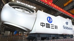 Xuất xưởng động cơ tuabin điện gió lớn nhất thế giới 16MW. Ảnh ChinaDaily
